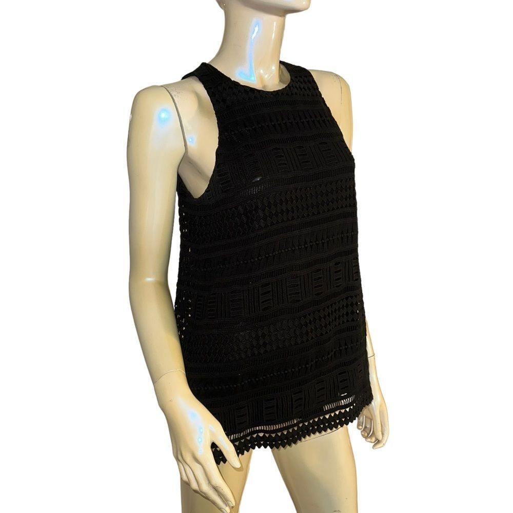 Vince Aztec Crochet Knit Halter Tank - Picture 2 of 7